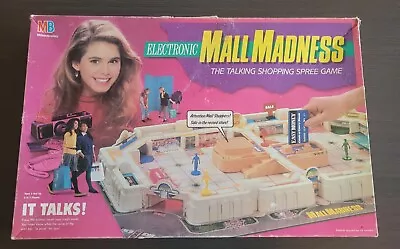 1989 Rare MB MALL MADNESS Electronic Talking Board Game - **Working & Complete** • $139.99