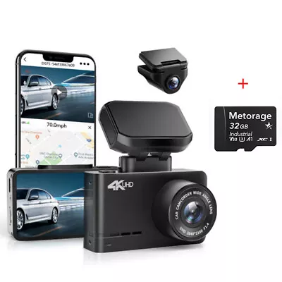 WOLFBOX D07 Dash Cam 4K+1080P With WiFi GPS Front And Rear Mini Car Dash Camera • $179.99