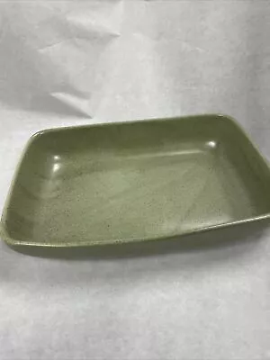 Vintage Green Serving Dish Measures 9” By 6” Made In USA • $14