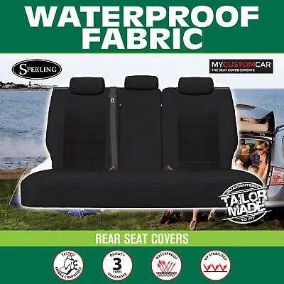 $239 • Buy For Ssangyong Musso Q200 Dual Cab 2018-On Waterproof Black REAR Seat Covers