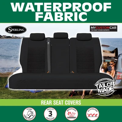 $239 • Buy For Ssangyong Musso Q200 Dual Cab 2018-On Waterproof Black REAR Seat Covers