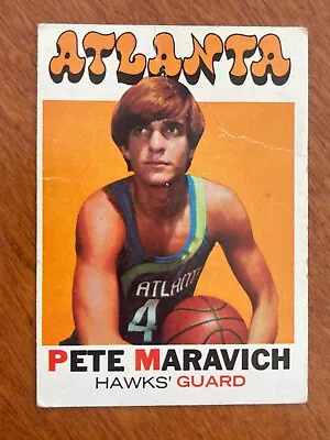 1971 Topps Basketball #55 Pete Maravich Creased  • $34.99