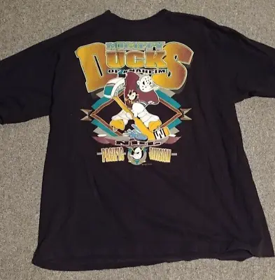 Anaheim Mighty Ducks Wild Wing Pacific Division NHL T-Shirt (Men's XL) • $36.16