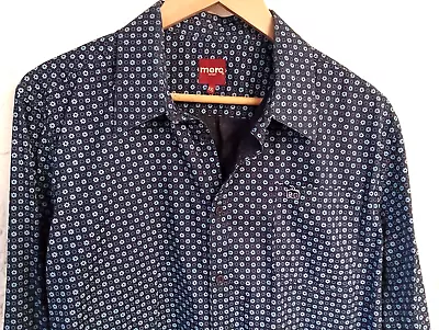 Merc Navy & Pale Blue Floral Shirt XXL/42 -44 Chest • £2.99