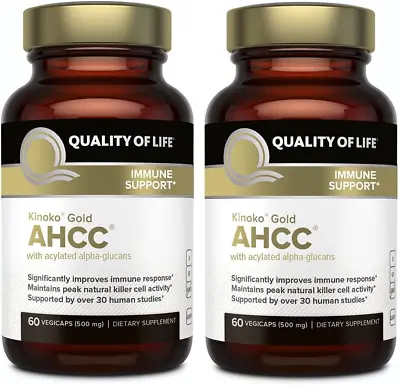 (120 Capsules) Quality Of Life Premium Kinoko Gold AHCC Supplement - 2 Pack • $296
