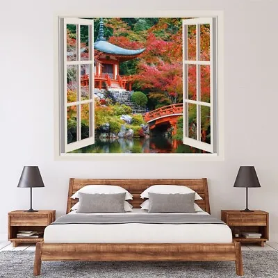 Japanese Temple 3D Window Wall Sticker WS-57418 • £10.98