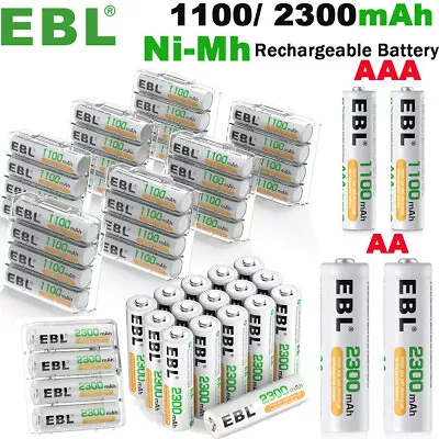 EBL AA AAA Ni-MH Rechargeable Batteries 1000/2300mAh For Garden Solar Light Lot • $8.79
