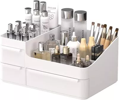 Makeup Organizer For Vanity Desk Countertop With Drawers White  • $35.77