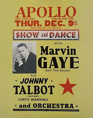 Marvin Gaye At The Apollo  13  X 19  Re-Print Music Concert Poster • $19.95