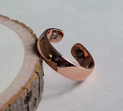 Pure Copper Magnetic Ring - Men Women Arthritis Adjustable Ring Dome • $7.95