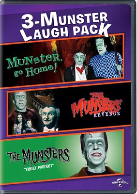 NEW-3-Munster Laugh Pack: Munster Go Home! /The Munsters’ Revenge /The Munsters • $3.75