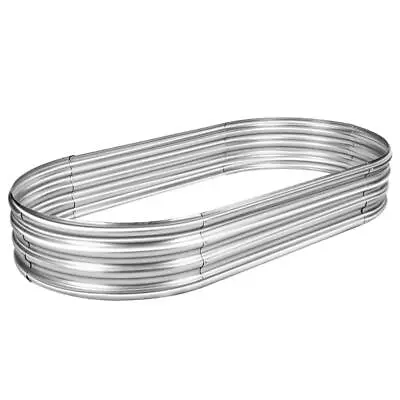 Galvanized Raised Garden Bed Kit GalvanizedPlanter Garden Boxes Outdoor Oval • $37.99