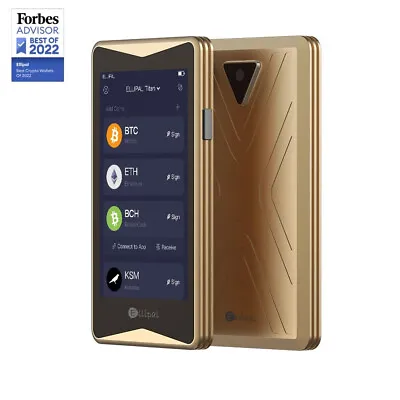 ELLIPAL GOLD Titan Crypto Wallet ⭐ Cryptocurrency Hardware Wallet ⭐ • $160