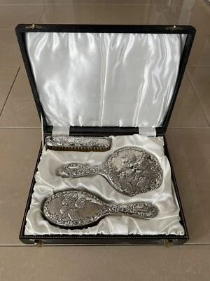 £99 • Buy Broadway & Co Sterling Silver Cherub Dressing Table Set