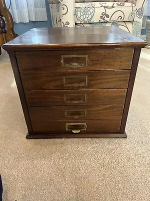 Antique Mahogany 5 Drawer Jeweler's Cabinet • $399