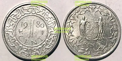 Suriname 1 Cent 1972-1986 18mm Alum Coin Km11a • $0.99