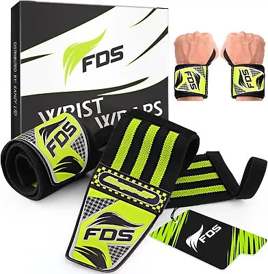 Weight Lifting Wrist Wraps Gym Straps Support Strength Elasticated Hand Bandage • £3.59