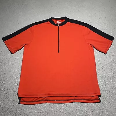 RLX Polo Sport Cycling Jersey Mens Large Red Black 100% Polyester USA Pocket • $21.90