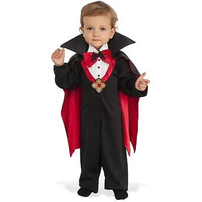 Toddler Baby Dapper Dracula Boy Vampire Halloween Cape Fancy Dress Costume • £13.19