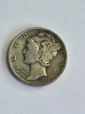 1937D Mercury Dime F • $4.99