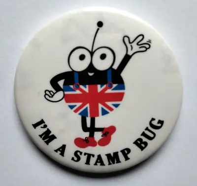 I'm A Stamp Bug Badge 1980's • £1.50