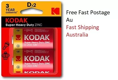 Kodak Super Heavy Duty Size D 2 Pack Zinc Batteries (30069367) • $3.04