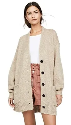 Isabel Marant Scott Cardigan Sweater Beige Alpaca Women's Size 40 US 8  Med NWOT • $79.99