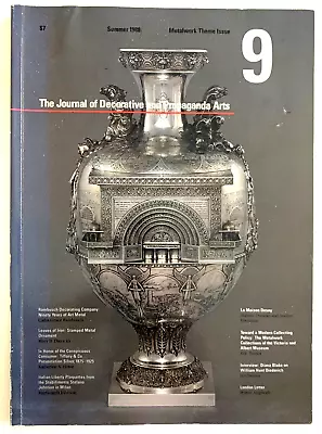 The Journal Of Decorative And Propaganda Arts 9 Summer 1988 Metalwork Theme • $15