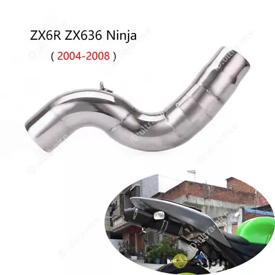 For Kawasaki ZX6R ZX636 2004-2008 Exhaust Pipe Slip On 51mm Motorcycle Mufflers • $82.40