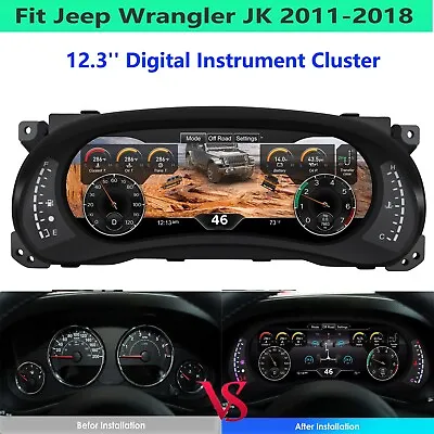 Digital Instrument Cluster For JEEP WRANGLER 11-18 Speedometer Gauges 1920*720 • $666.99