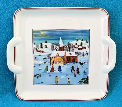 Villeroy & Boch Naif Christmas 8  Square Handled Serving Plate/Tray~Nativity • $19.95