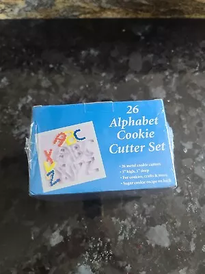 Metal Alphabet Cookie Cutter Set 26 Pcs 3'' X 1”  NIB Sealed Baking Or Crafts • £12.64