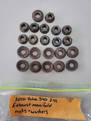 2010 Volvo S40 2.4L VIN 39 4th And 5th Digits Exhaust Manifold NUTS & WASHERS • $24.95