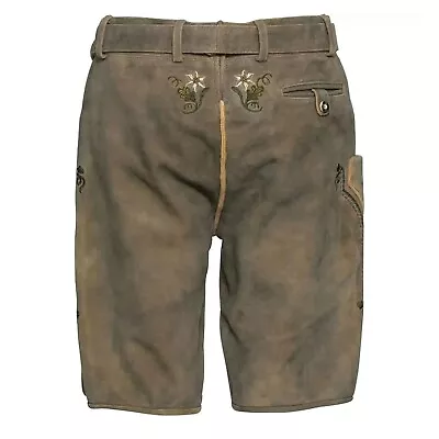 Oktoberfest Men's Bavarian Lederhosen Suede Leather Shorts German Trousers Plain • $135