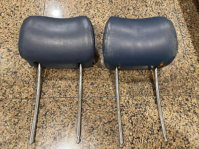 1978-89 Mercedes-Benz R107 560SL PAIR OEM BLUE LEATHER Headrest Headrests • $49.99