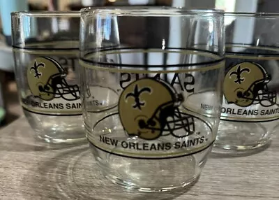 Vintage NFL New Orleans Saints Tumbler Glasses -3 • $9.99