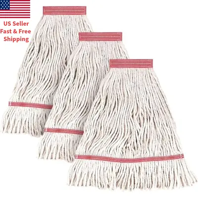 Cotton Mop Head Replacement Heavy Duty Long-end Commercial Industrial Easy Wring • $14.99