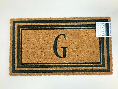 £13.57 • Buy Rubber 16  X 28  Door Mat Frame And Flocked Monogram Letter Inserts   G  