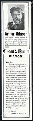 1915 Arthur Nikisch Photo Mason & Hamlin Piano Vintage Trade Print Ad • $8.09