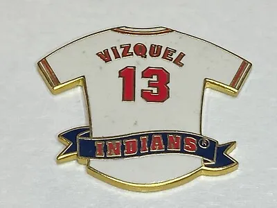 Cleveland Indians Lapel Vest Pin #13 Omar Vizquel Shortstop SS White Home Jersey • $19.99
