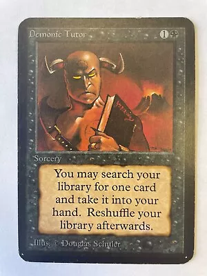 Demonic Tutor - Alpha Mtg Magic The Gathering • $950