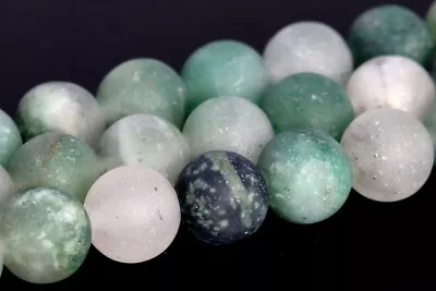 Natural Matte Green Chalcedony Beads Grade AAA Round Loose Beads 6/8/10MM • $5.99