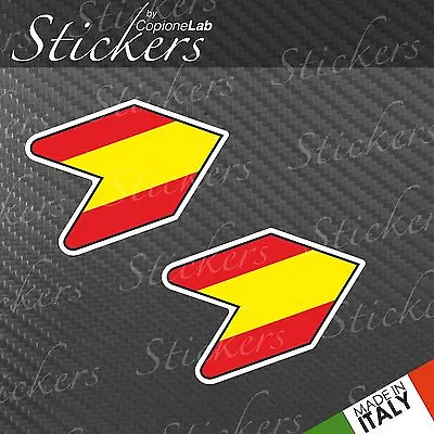 2 Adhesives Auto Motorcycle Jdm Sticker Bomb Wakaba Leaf Spain Flag Small • $6.02