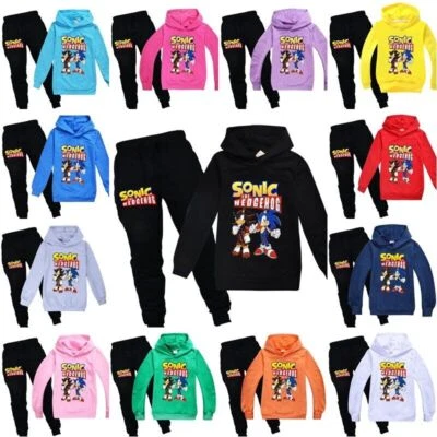 £8.69 • Buy Kids Sonic The Hedgehog Long Sleeve Hoodie Pants Suits Print Tracksuit Sets UK