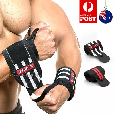 Weight Lifting Gym Muscle Training Wrist Support Straps Wraps Bodybuilding Belt • $7.85