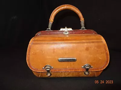 Antique Leather Medical Brown Small Doctor Bag • $137.31