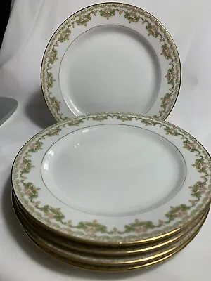 J Pouyat Limoges France Set Of FIVE Bone China Bread Plates • $28