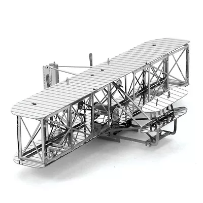 Fascinations Metal Earth Wright Brothers Airplane 3D Laser Cut Steel Model Kit • $8.95