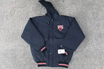 Chicago Bulls Starter Jacket Parka OG 1990's BNWT NBA Michael Jordan Sz Small • $799.99