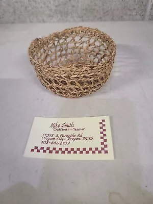 VINTAGE Mike Smith BASKET Pacific Northwest Artist Weave  • $10